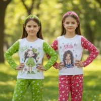 ست بلوز شلوار دخترانه طرح خرگوش نگینی