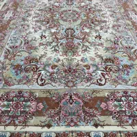 (فرش فرزین)جفت۶متری خطیبی۴۰رج،گل ابریشم،بافت تبریز