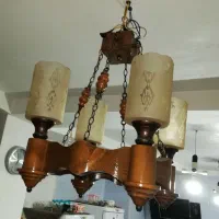 لوستر سنتی چوبی|لوستر و چراغ آویز|گرگان, |دیوار