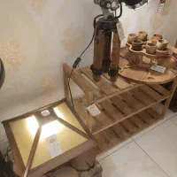 آباژور شعله دست ساز چوب توسکا|چراغ خواب و آباژور|اصفهان, مصلی|دیوار