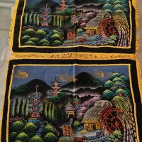 دو عدد کوسن مخمل کویتی نقش برجسته کاملا نو