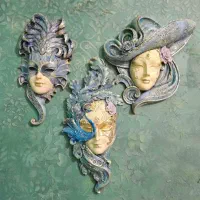 دو عدد دکوری پتینه بالماسکه|مجسمه، تندیس، ماکت|پردیس, فاز ۲|دیوار