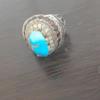انگشتر فیروزه نیشابور رکاب نقره