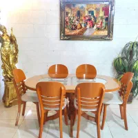 ناهارخوری شش نفره تمام چوب راش زیر نمایشگاهی