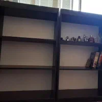 کمد کتابخانه ی چوبی مشکی باکیفیت.چوب اصل سفارشی