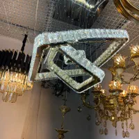 لوستر کریستال سه حالته مدرن سقفی|لوستر و چراغ آویز|مشهد, خواجه ربیع|دیوار
