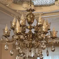 دو جفت لوستر برنجی فروش فوری|لوستر و چراغ آویز|رشت, یخسازی|دیوار