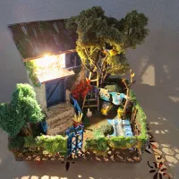 تابلو خونه روستایی|تابلو، نقاشی، عکس|تهران, خواجه نظام الملک|دیوار