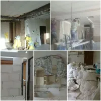 گچکاری پنل گچی گچبری تخریب شومینه آرک کناف کاشی