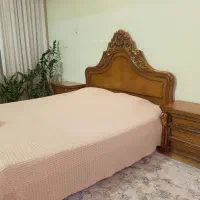 سرویس خواب چوبی منبت دونفره|تخت و سرویس خواب|قم, باجک سه|دیوار