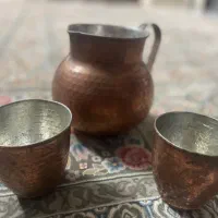 پارچ و لیوان مس زنجان استفاده شده نیست