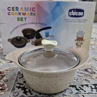 سرویس قابلمه ۵ تیکه چدن گرانیتی نوزادی برند چیکو|اسباب و اثاث بچه|یزد, |دیوار