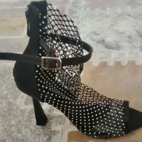 کفش توری هفت رنگ سایز ۳۸ پاشنه( ۱۰ سانت)
