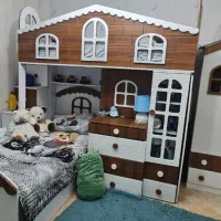 سرویس تختخواب دوطبقه طرح کلبه