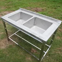 سینک استیل صنعتی پایه دار