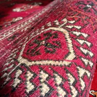 قالی ترکمنی اصیل دست باف|فرش|گنبد کاووس, |دیوار