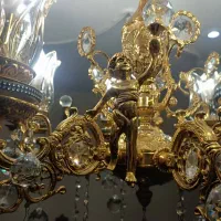 لوستر ۶ شاخه برنجی