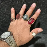 انگشتر یاقوت عقیق حدید بابا قوری کهنه