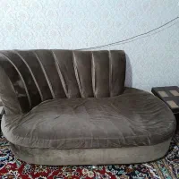 مبلمان راحتی همراه جلو مبلی قهوه ای فروش فوری|مبلمان خانگی و میز عسلی|مشهد, گلبرگ شمالی|دیوار