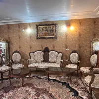 فروش مبل با عسلی و تابلو فرش در حد نو|مبلمان خانگی و میز عسلی|مرند, |دیوار