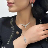 سرویس جواهر تمام نقره مدل درنا کادو لوکس عین طلا