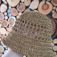 کلاه ساحلی دستباف رافیا