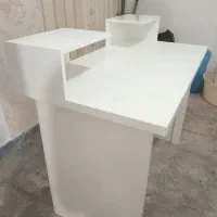 میز تحریر Mdf سفید شلف‌دار