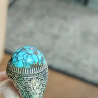 انگشتر فیروزه نیشابور فاخر دستساز خاص تک