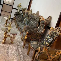 مبل 9نفره سلطنتی همرا با 2عسلی کوچک و 1عسلی بزرگ