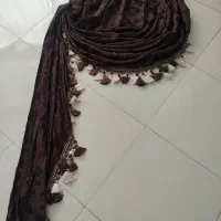 پرده توری پیلیسه و سه عدد والان پرده در حد نو