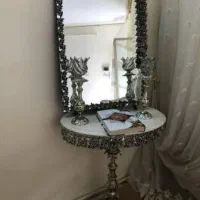 ایینه وشمعدان ومیزکنسول درحدنو