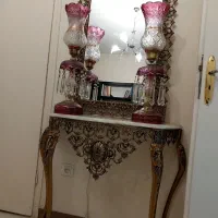 آینه برنج وشمعدان لاله