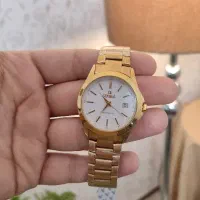 ساعت مچی کاسیو مردانه طلایی کاملا نو اصل ژاپن ضدآب