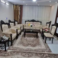 مبل استیل ۹ نفره با میز جلو مبلی و عسلی، در حد نو|مبلمان خانگی و میز عسلی|خرمدره, |دیوار