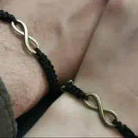 دستبند چرم ومکرومه