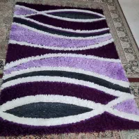 فرش قالیچه ۴ متری پرزبلند چرم دوزی ترک