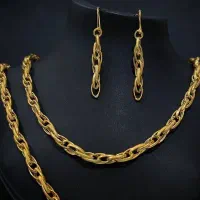 سرویس شانل نقره با آبکاری طلا بسیار شیک