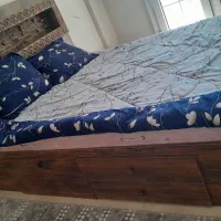 تخت خواب دو نفره MDF سنگین|تخت و سرویس خواب|کرمانشاه, |دیوار