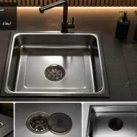 سینک استیل کمپر تک لگن ظرفشو دایره،مربع،شیرآلات