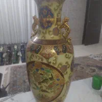 گلدان قدیمی طلاکوب