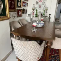 میز غذاخوری ۶ نفره|میز و صندلی غذاخوری|ری, سرتخت|دیوار