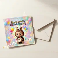 کارت دعوت تولد و ریسه پرچم