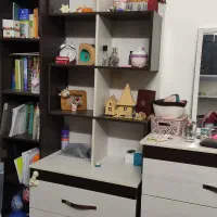 سرویس خواب تخت(زیرش تخت مهمان دارد)دراور،دکور،عسلی|تخت و سرویس خواب|قم, زینبیه|دیوار