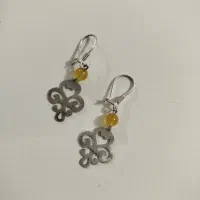 گوشواره با سنگ شرف شمس