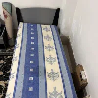 تخت خواب  یک نفره با بوفه عسلی و کمد دو درب