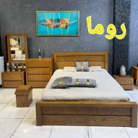 تخت خواب دونفره چوبی