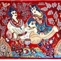 پشتی دستباف مینیاتوری