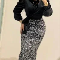 لباس مجلسی ساتن شیک