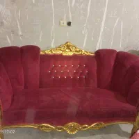 فروش فوری سرویس مبل راحتی سلطنتی طلایی حراج