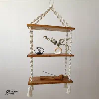 انواع شلف و دیوارکوب زیبای مکرومه ای|صنایع دستی و سایر لوازم تزئینی|بروجرد, |دیوار